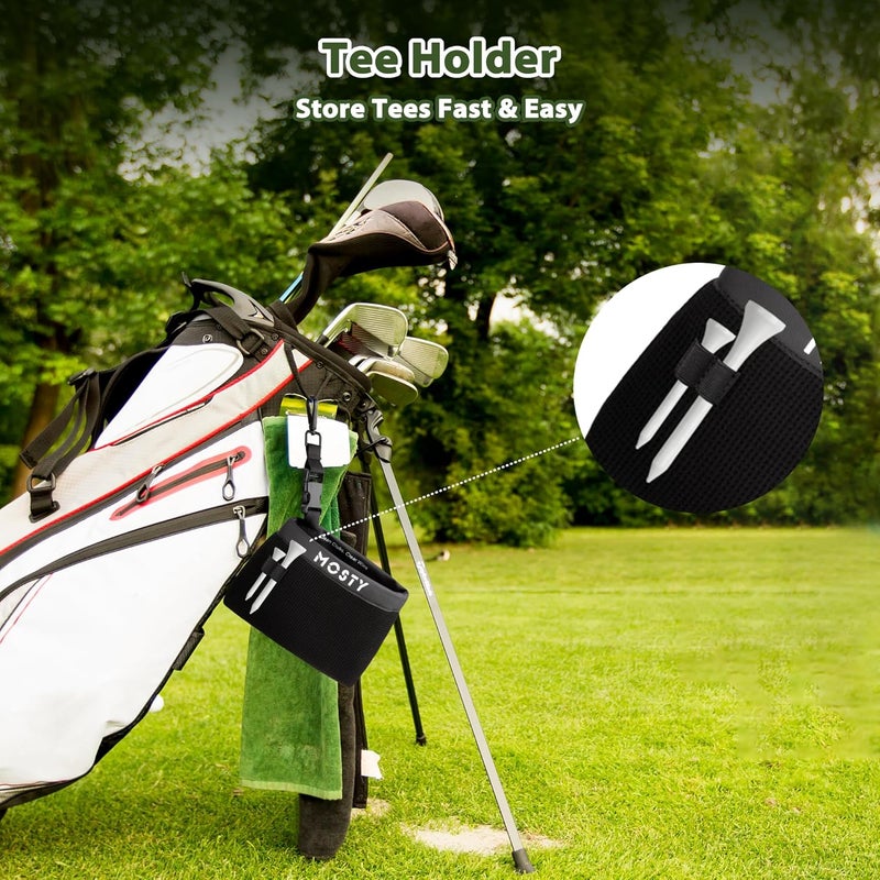 MOSTY Golf Club & Ball Cleaner Bag,Durable Golf Club Cleaning Kit and Ball Washer Pouch,Club Cleaner for Golf Bag, Golf Gifts for Men Women Golfers Him Unique, Essential Golf Accessories - Image 2